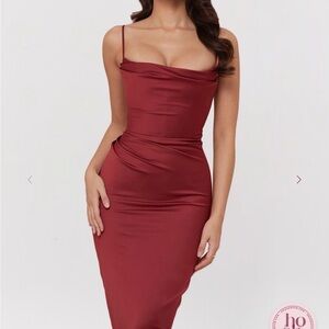 House of CB Anja Dress in Wine NWOT